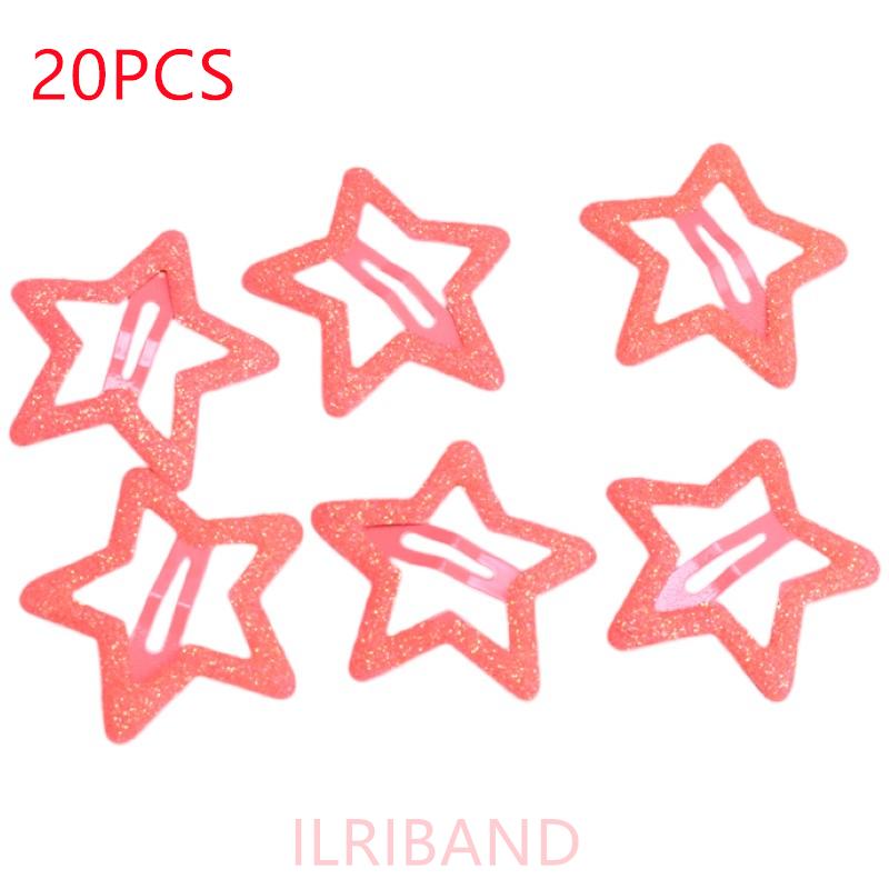 20pcs/lot 3CM Mini Star Hair Clip Kids Glitter Metal Hair Clips Barrettes Hairpins Girls Hair Accessories Headwear Styling Tools