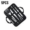 Stainless Steel BBQ Tool Set with Oxford Storage Bag Portable Outdoor Grilling Utensils Kit for Camping Picnic Barbecue