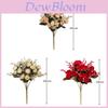 Rose Bouquet Artificial Flowers With Realistic Fabric For Living Room Decor And Wedding Centerpieces