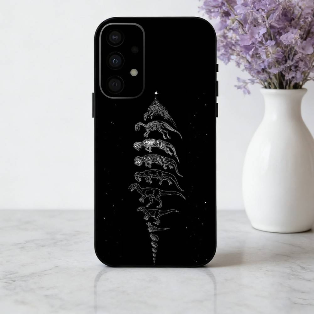 Cool D-Dinosaur Art  Phone Case For Samsung Galaxy A73,A72,A71,A70,A53,A52,A51,Soft Silicone Black Cover