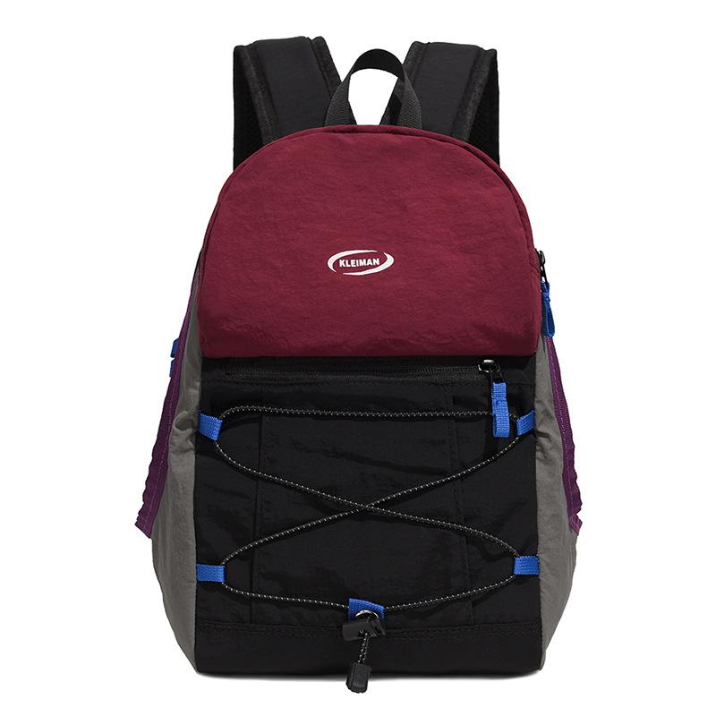 Schoolbag Lightweight Outdoor Travel Backpack Waterproof Hiking Sports Mountaineering Backpack Japanese Contrasting Color Large Capacity Versatile
