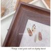 Retro Wood Grain Photo Frame & Nail Display Board for Content Creators