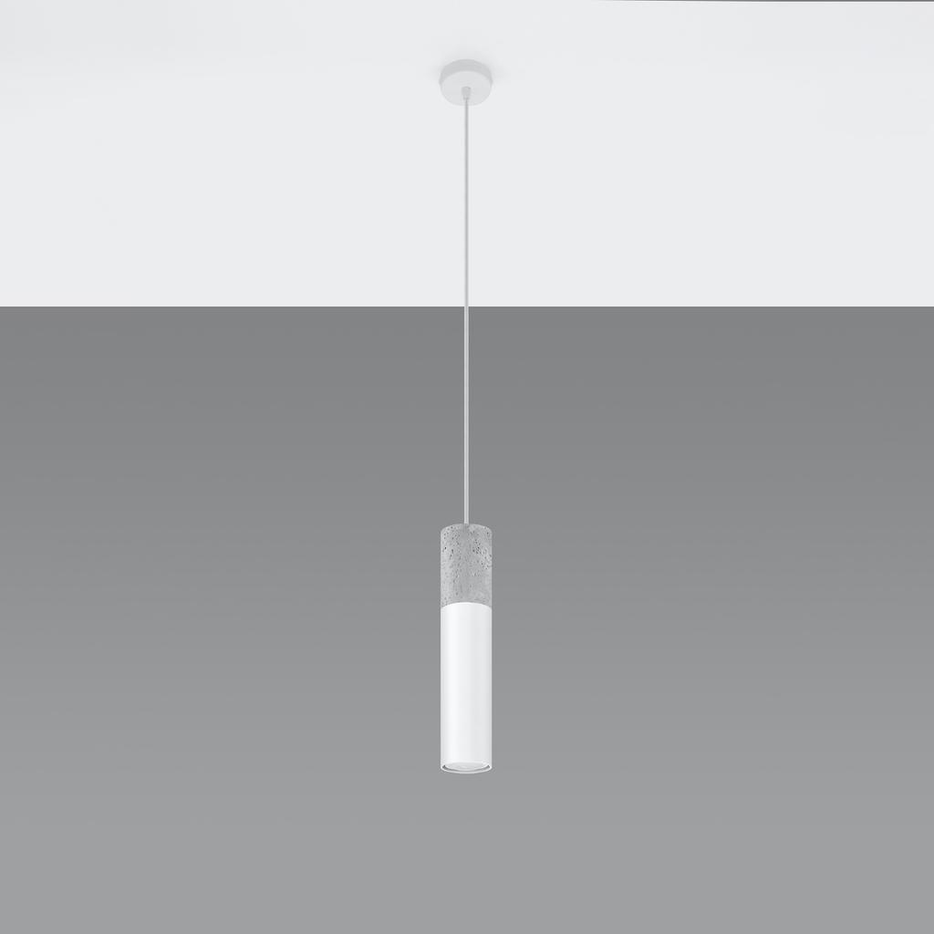 Borigio 1 Pendant Lamp Gu10 White Concrete Sollux Sl.0647