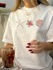 Sommer Damen Vintage Meeresleben Design Muster Kurzarm T-Shirts Rundhals Design Trendige Oberteile Damenbekleidung