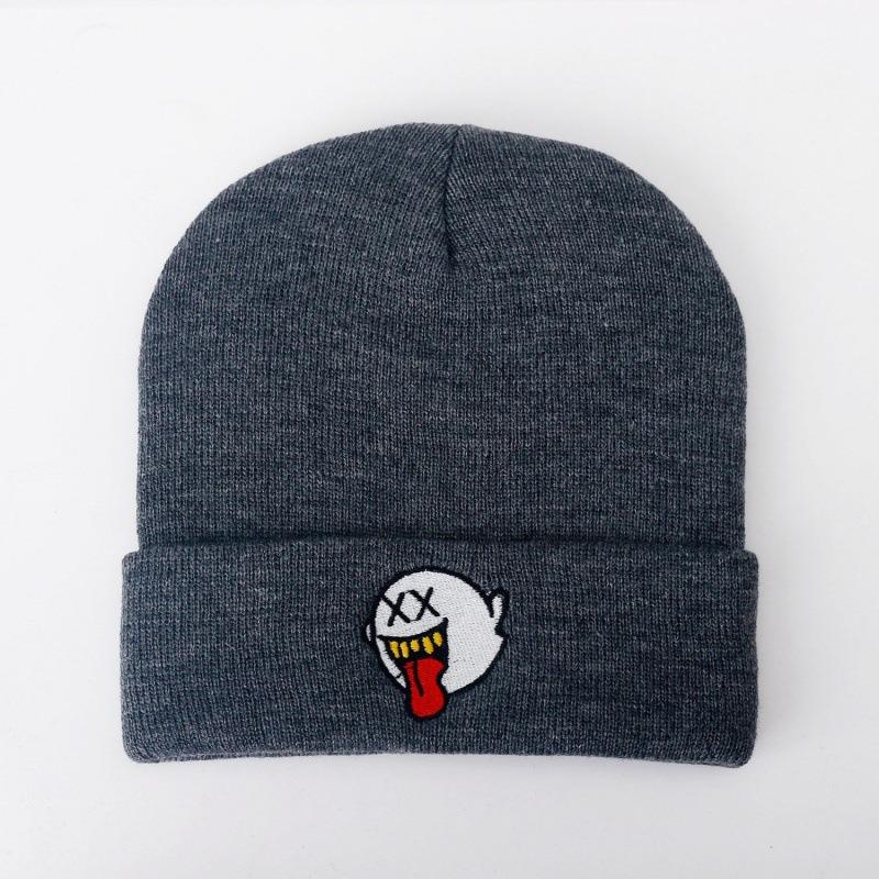 Autumn and winter pullover jacquard hat multi-color letter male and female adult wool knitted hat