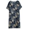 Large Size Loose Slimming Cotton Linen Chubby Girl Artistic Retro Short Sleeved Medium Long Dress Casual Dresses
