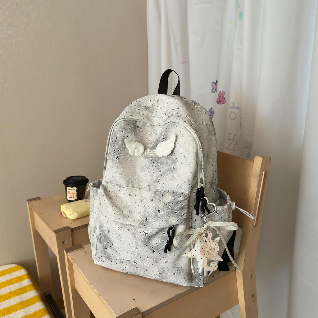 Schoolbag1011 New Tie-dye Printing Leisure College Style Schoolbag Junior High School Women High Value Versatile Large Capacity Backpack