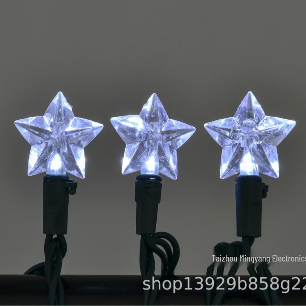 35 Cool White Snowflake LED Christmas Lights