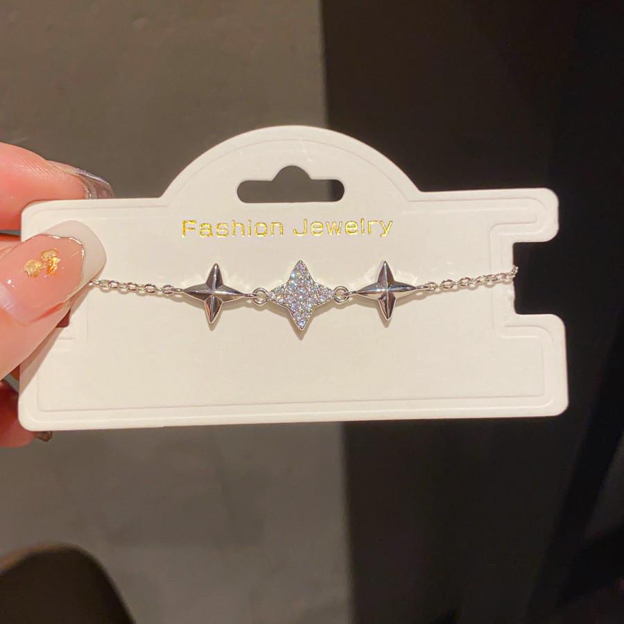 Zircon Star Shaped Copper Bracelet For Women With Elegant Summer Style
