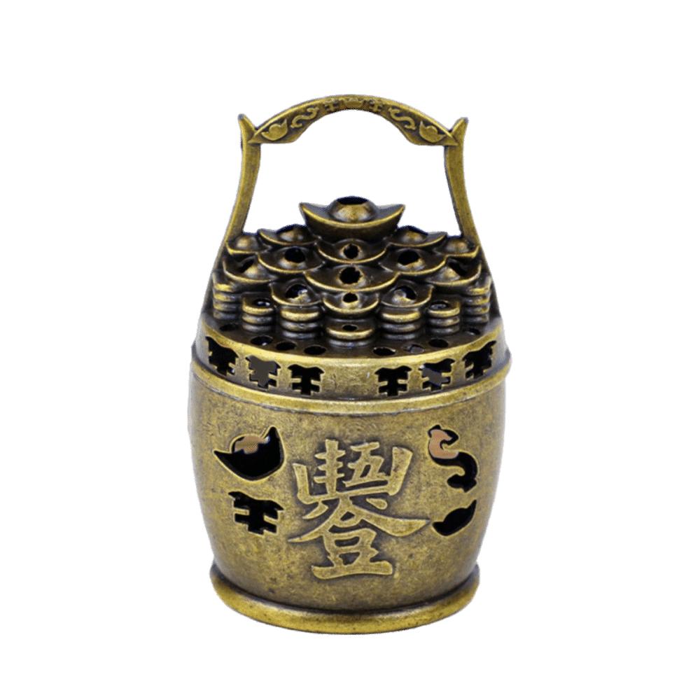 New Chinese Style Incense Burner Zinc Alloy Good Symbolism Incense Holder Lotus Lucky Cat God of Wealth Incense Burning