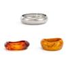 SHIXIN 3 Styles Retro Brown Thick Resin Acrylic Wide Bangle Bracelet for Women Simple Irregular Geometric Stackable Bangle New