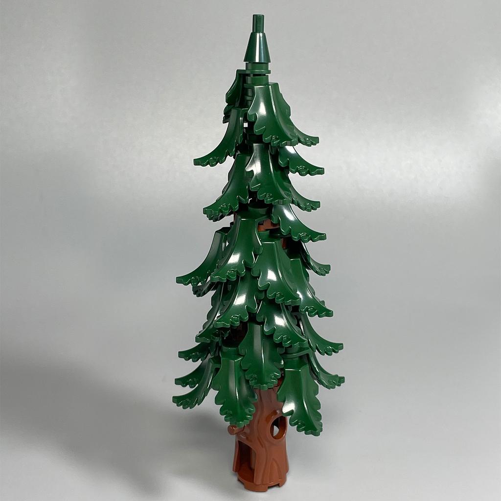 DIY Pine Tree Model Kit - Snowy Christmas Tree Street Forest Compatible with Building Blocks & Assemble Particles