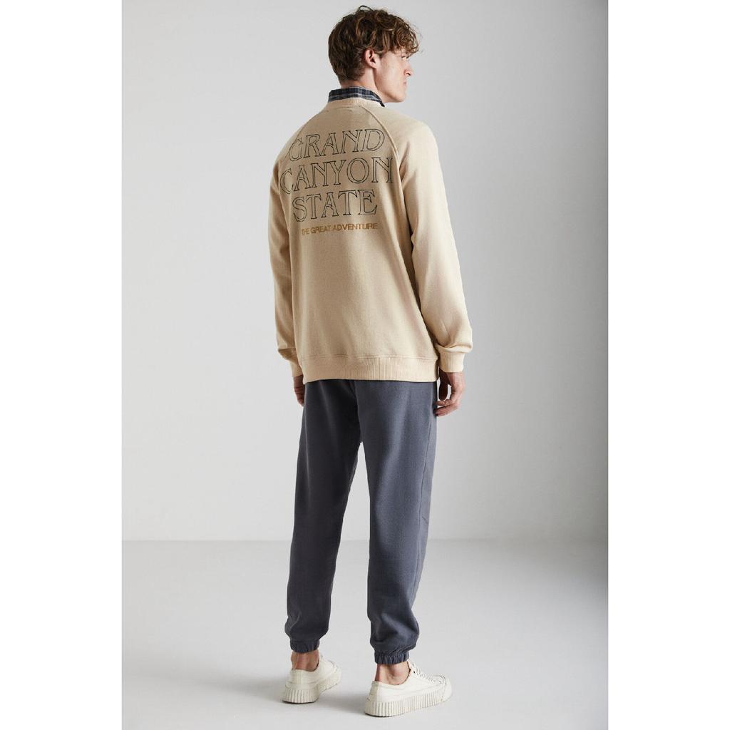 Burnham Men's Organic Fabric Fleece Inside Comfortable Cut Elasticized Jogger Black Sweatpants