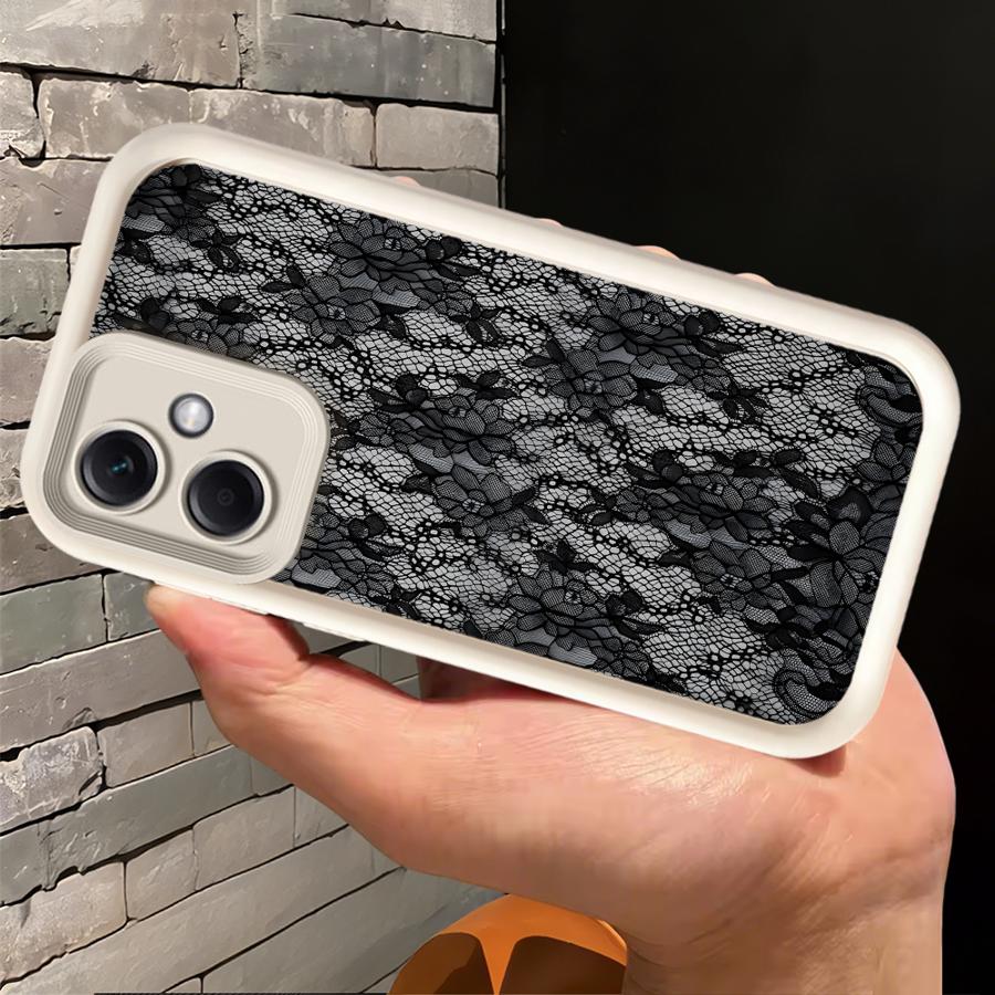 Creative Lace Pattern Phone Cover Case for Xiaomi Poco F8 X3 NFC C51 X3 Pro C61 C50