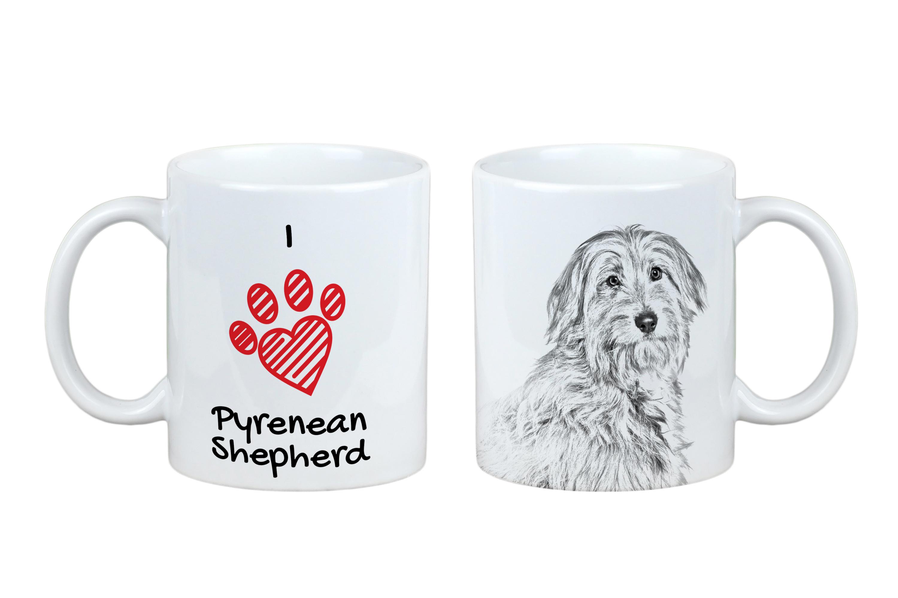 

Pyrenean Sheepdog, Labri, Pyrenees Sheepdog I - cup with a dog, cute cup with graphics, a gift with your photo from the Art-Dog brand білий