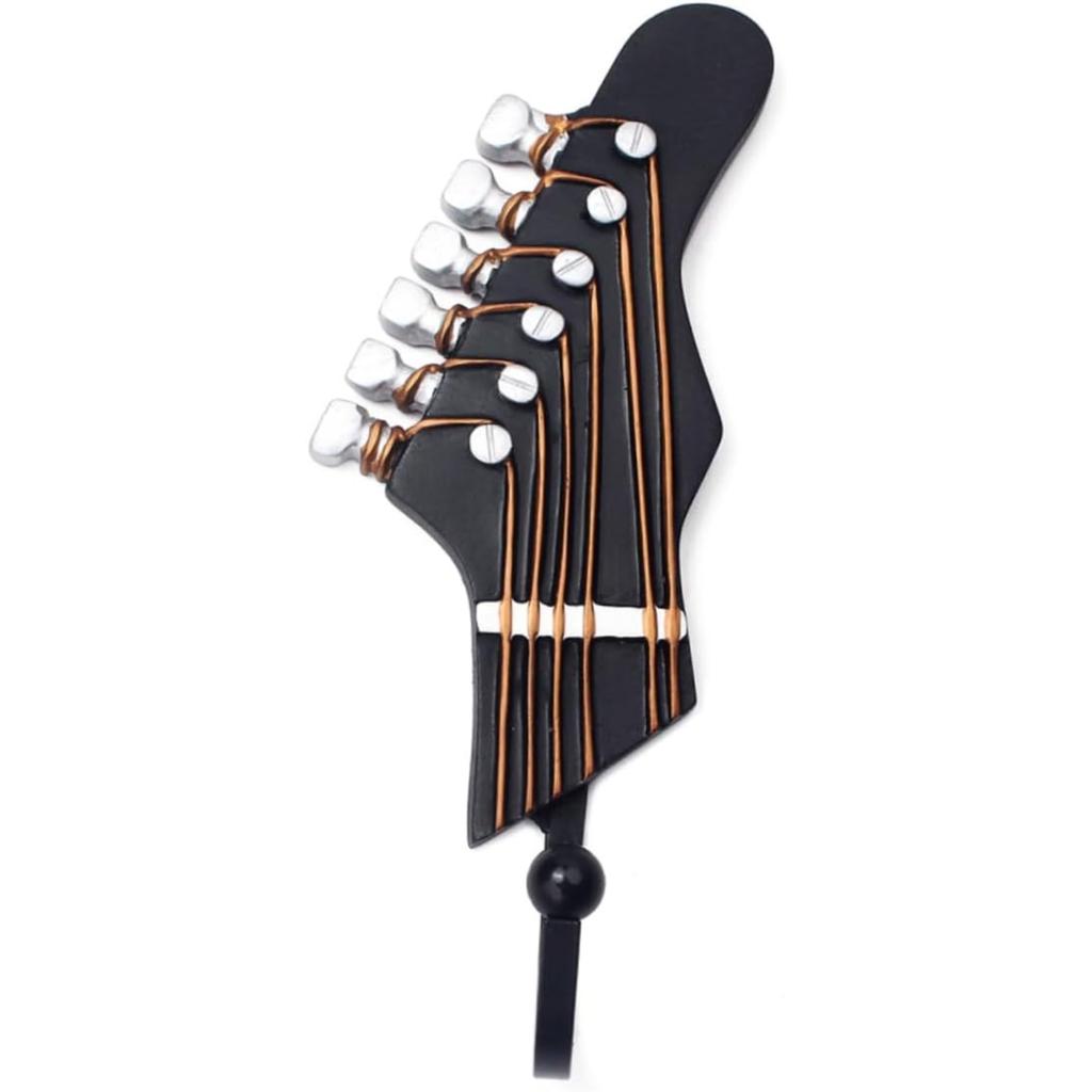 Decorative Hooks Gifts for Music Lovers, Guitar Music Decor, for Wall Hanging Clothes Coats Towels Keys Hats, Wall Mounted Heavy Duty