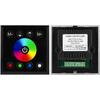 EVTSCAN LED Wall Switch Dimmer, Wall Mounted Colorful RGBW LED Touch Panel Controller Dimmer Switch for LED Strip Light (Black)