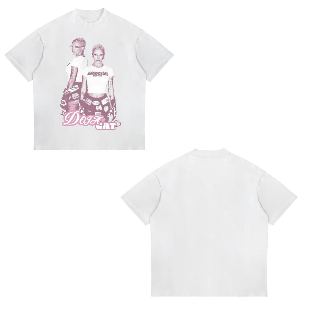 Doja Cat Wearing Sam Hyde Inspired Internet Meme T Shirt Unisex Women Hip Hop Oversized Tshirt Unisex Cotton Tees Unisexs Streetwear