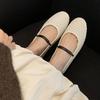 Niche brand~ Compilation Mary Jane shoes round head flat sole single shoes women's 2025 spring new versatile leather women's shoes