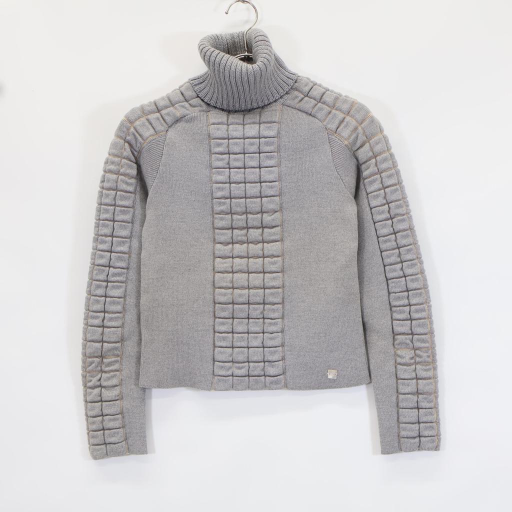 CHANEL Grey 00A P16583V00850 Cashmere Turtleneck Knit tops 38 grayUsed
