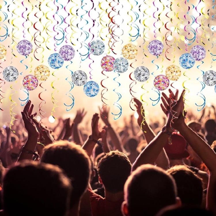 Discotheque Hanging Swirls Indoor Ceiling Hangings Unique Ceiling Art Enhancing Any Office Setting Great Gift Choice