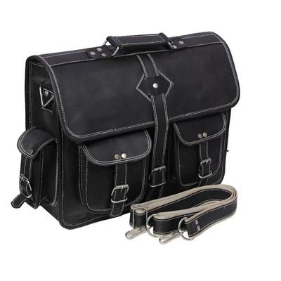 Klassische Vintage Leder Umhängetasche – Unisex Satchel für Laptop & Aktentasche