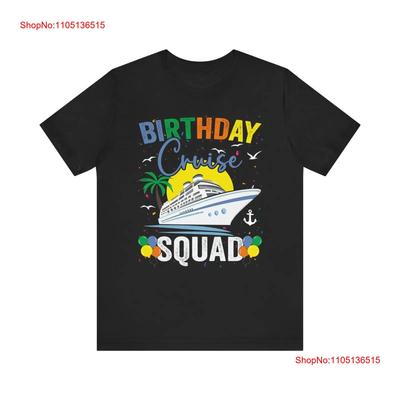 Birthday Cruise Squad T Shirt Top Celebration Apparel Vintage Washed Top For Everyday Wear Breathable Designer Clothes