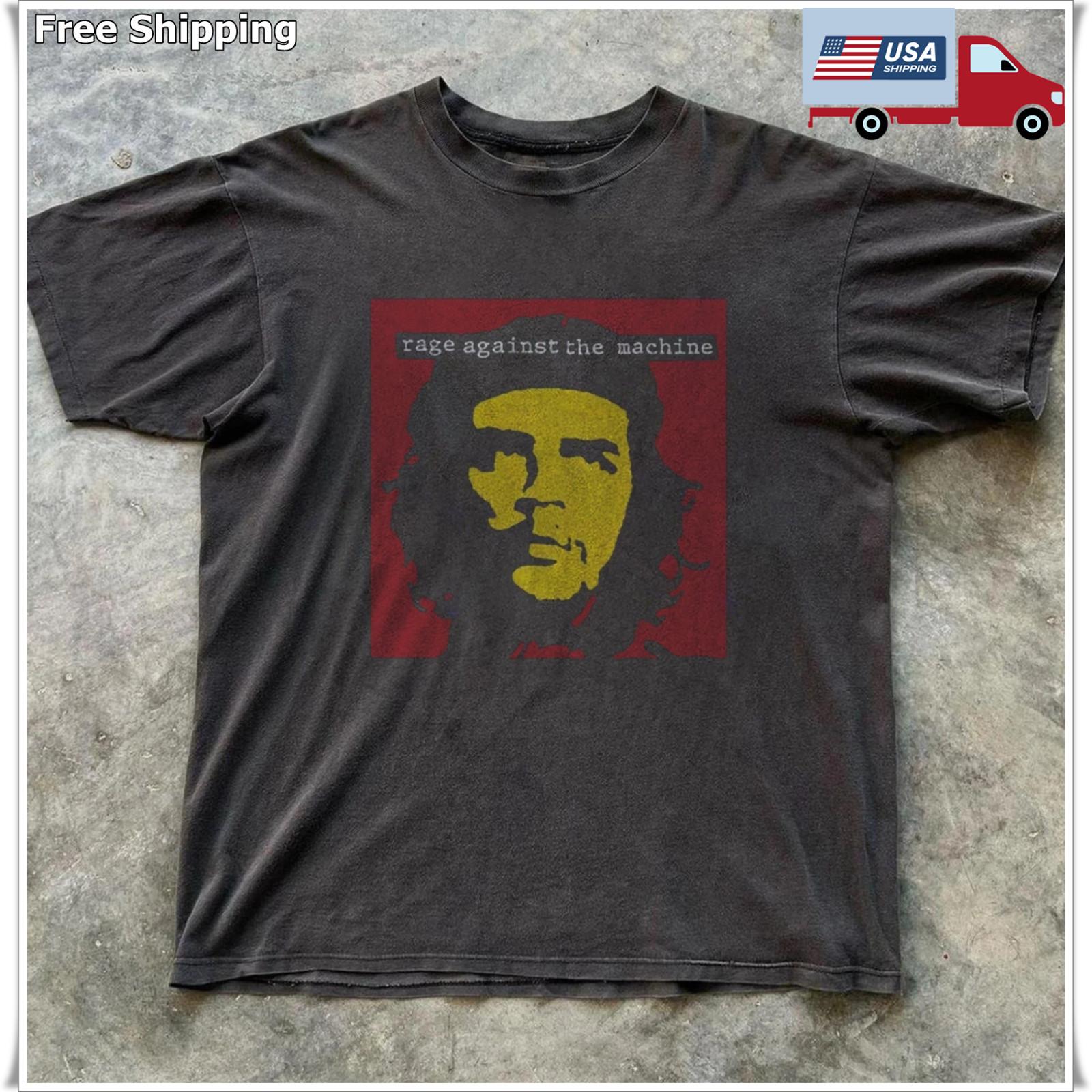 Rage Against The Machine Che Guevara T-shirt, Unisex Black T-shirt, Size S-5XL S