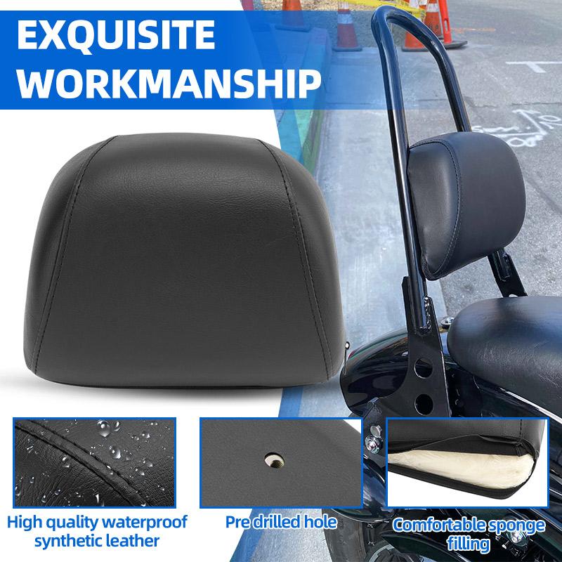 Motorcycle Detachable Passenger Backrest Sissy Bar Rear Leather Back Rest Cushion Pad For Harley Sportster 883 1200 48 2004-up