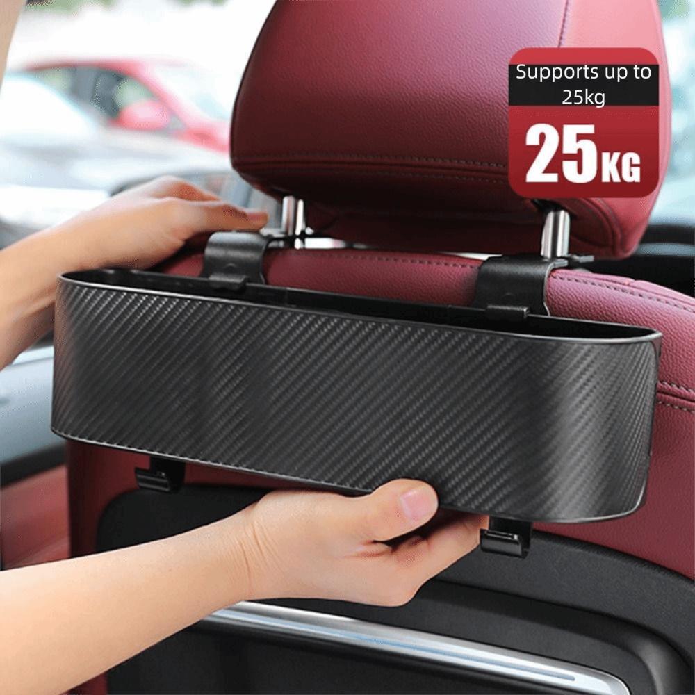 Partitioned Car Interior Cup Holder With Hooks Hanging Headrest Container  Water Bottles