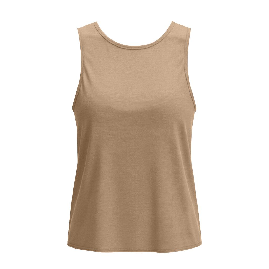 Women’s Sleeveless Open Back Tank Top Loose Fit Lightweight Athletic Yoga Workout Shirt for Gym Running Training