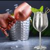 Edelstahl Glas Cocktail Kreativ Metall Weinglas Bar Restaurant Champagnerglas Rotweinglas Trinkgeschirr Barzubehör Tasse für den täglichen Gebrauch