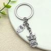 Vintage Silver Owl Keychain: Cute Animal Pendant with High-End Appeal