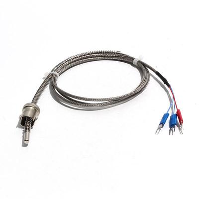 PT100 Type 1-5m Compression Spring Shielded Wire Adjustable Reed Thermocouple Sensor Probe 5*30mm Thermal Resistance