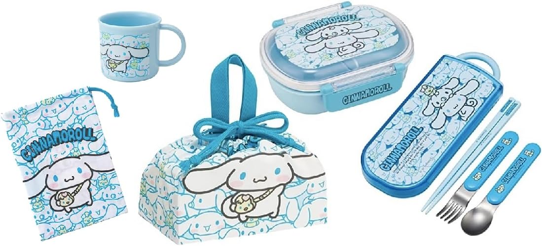 

Skater Cinnamoroll 23 Уширо Сиро Антибактериальный Ланч-бокс Овальный 360 мл Набор Трио Кружка Кружка Сумка для ланча на шнурке синий