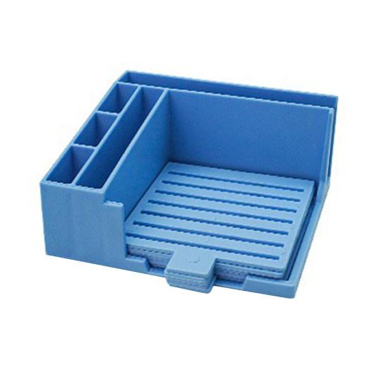 Square Plastic Note Holder with 5 Templates Desk Organizer for Lists Notes Mobile Phone Stand Efficient Organizatio Tool for Office School Home