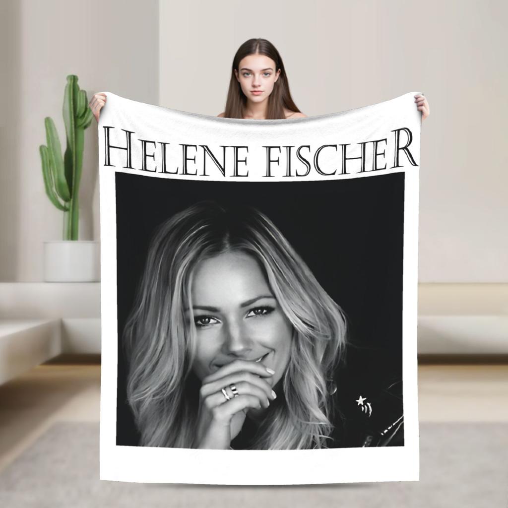 Helene Fischer Deutsche Sängerin Plüschdecke Kinder Flanell Überwurfdecke Für Wohnzimmer Super Weich Design Qualität Tagesdecke