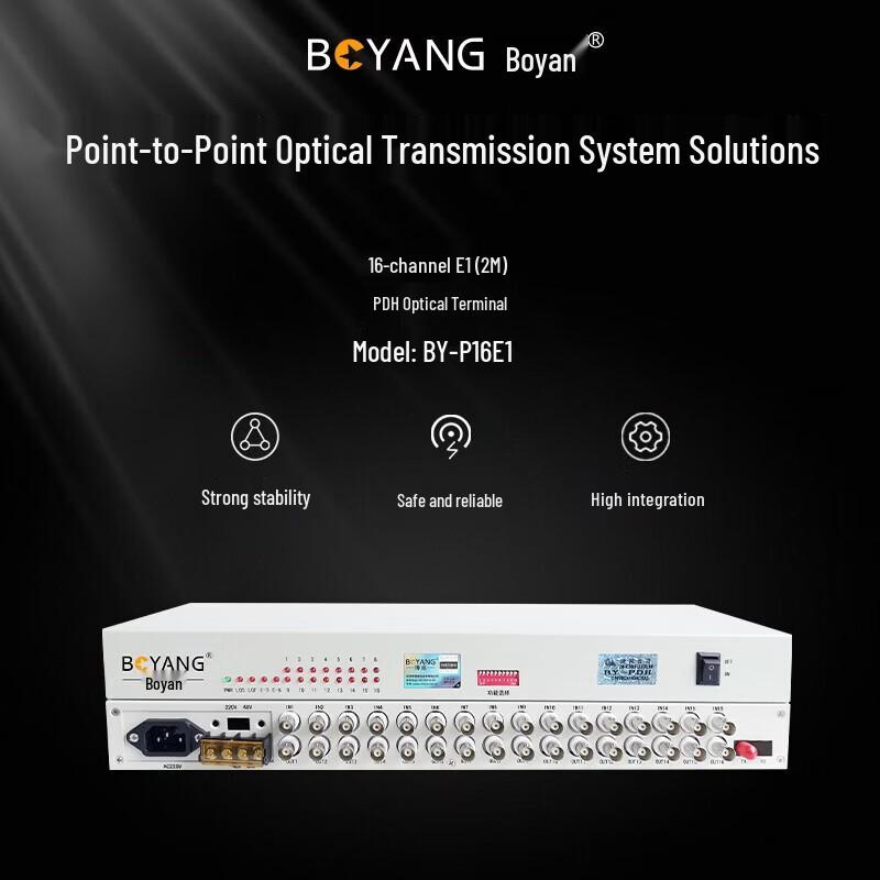 Boyang 16-Channel E1 PDH Fiber Optic Transceiver