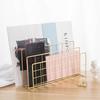 Three Grid Desktop Storage Rack L Shaped Mail Sorter Holder Bookcase Holder  For Office Workers