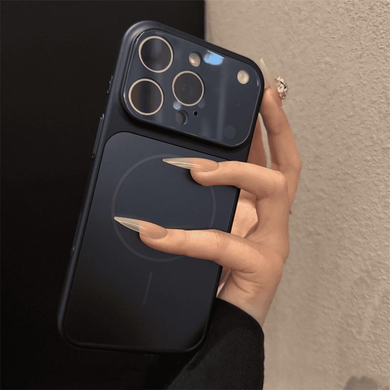 Original Glass Nano Armor Phone Case For For Iphone17 16 15 14 13 Pro Max 17Pro Air Magnetic For Magsafe Wireless Charge Cover Funda