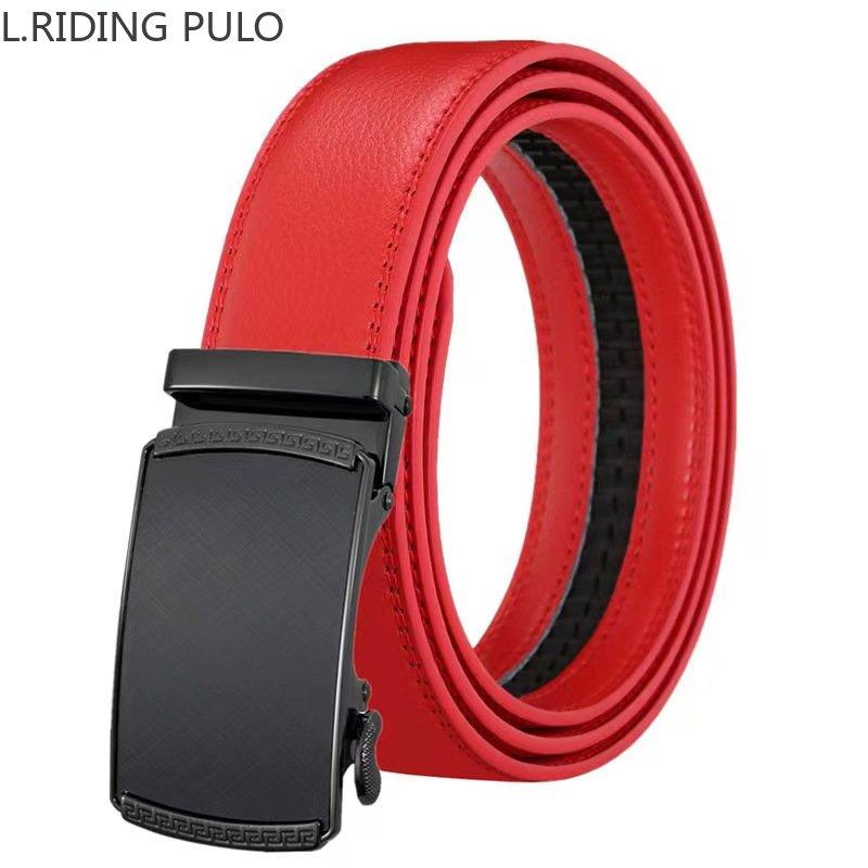 Business Casual Automatic Belt Twill Buckle Genuine Leather Belt Two-layer Cowhide Work Stick