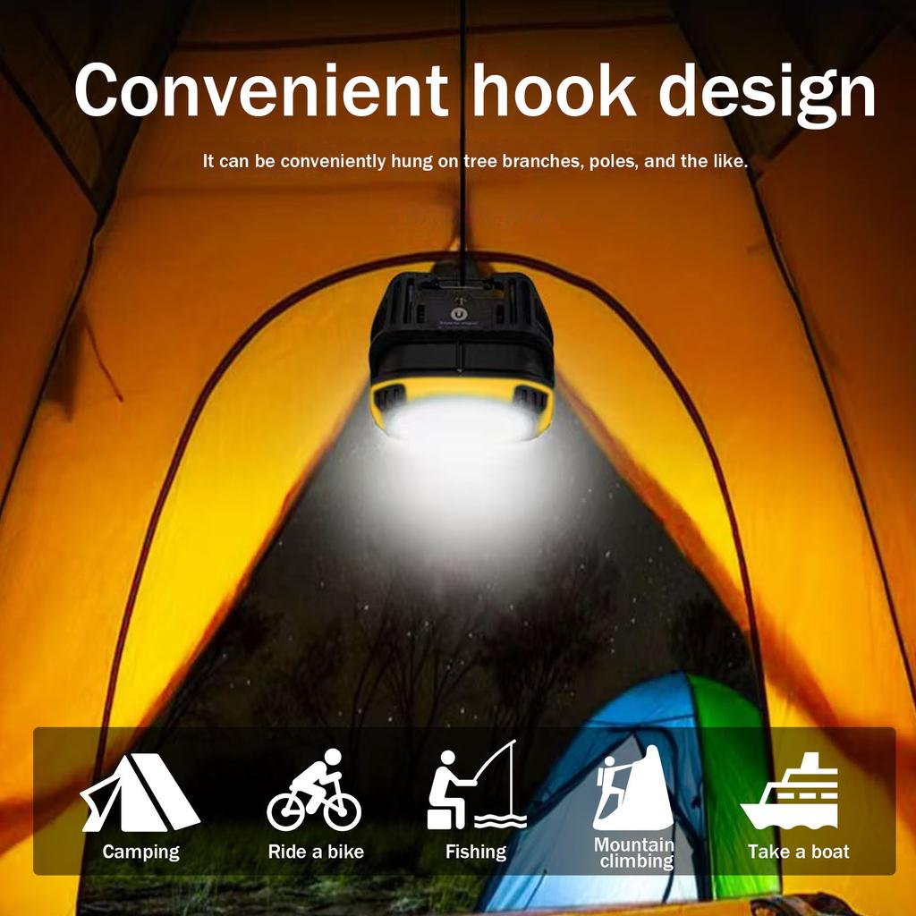 Emergency Repair Lights Rotatable USB Rechargeable Lamp with Hook Magnetic Flashlight