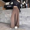 Ai Xuan, white suit wide-leg pants women's loose early autumn versatile black high-waisted casual straight-leg pants
