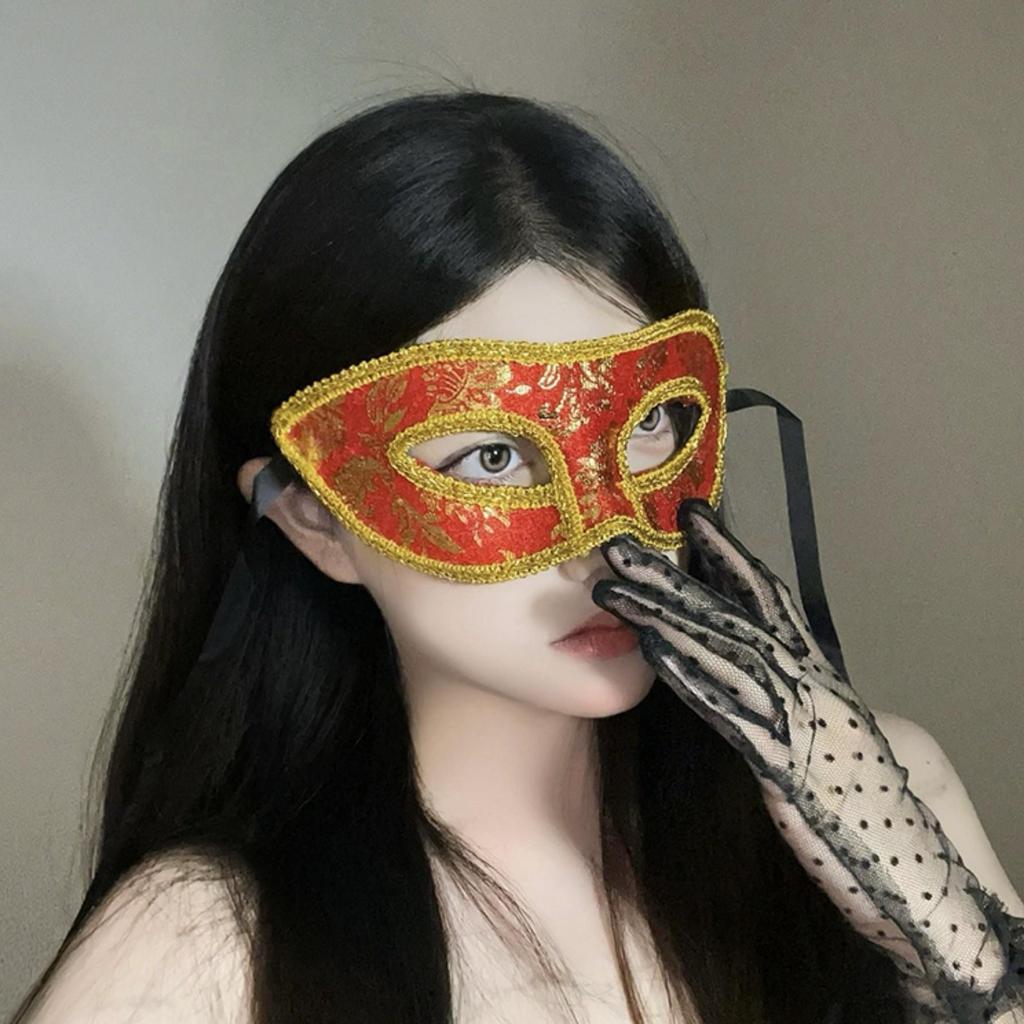 Schwarze florale Maskerade Halbgesichts-Augenmaske für die Nachtparty