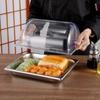 Shengjia Dustproof Stainless Steel Buffet Display Tray with Flip Lid