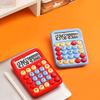 Cartoon Calculator with 12-Digit LCD Screen & Color-Coded Mechanical Keys Cute Desktop Calculator Portable Calculator for Office School Home