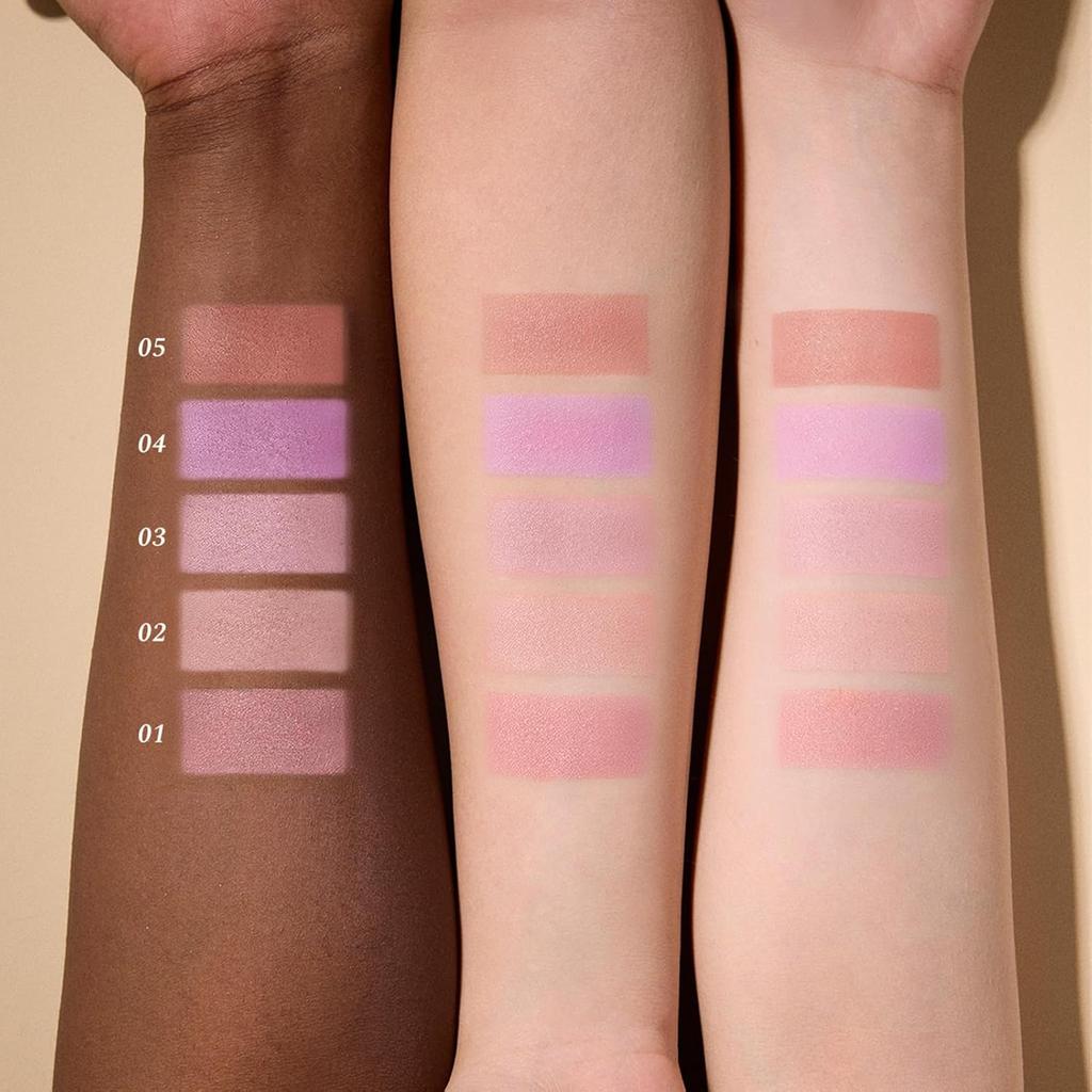 Flower Knows The Sweetie Bear Collection Silk Satin Blush,Soft Long-Lasting for Women & Girls,0.18 Oz(03 Rose Chanson)