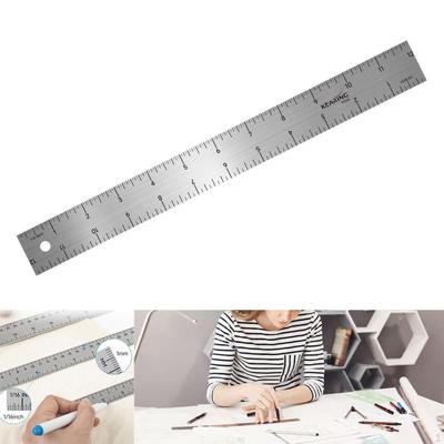 Messlineal Aluminium mit Loch Zeichenwerkzeug Zentimeter Zeichenlineal für