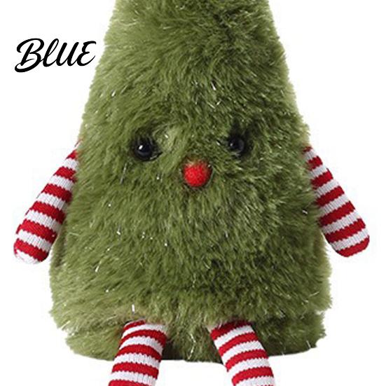 Cozy Aesthetic Room Accents Christmas Tree Plush Ornament with Dangling Legs Cute Soft Stuffed Figure Festive Figure Doll for Home Living