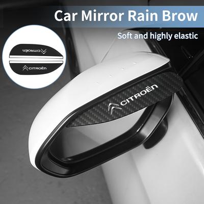 2PCS Car Rearview Mirror Rain Shield Stickers Rain Eyebrow Accessory For C3 C4 C5 C1 C2 Berlingo Celysee Xsara Picasso